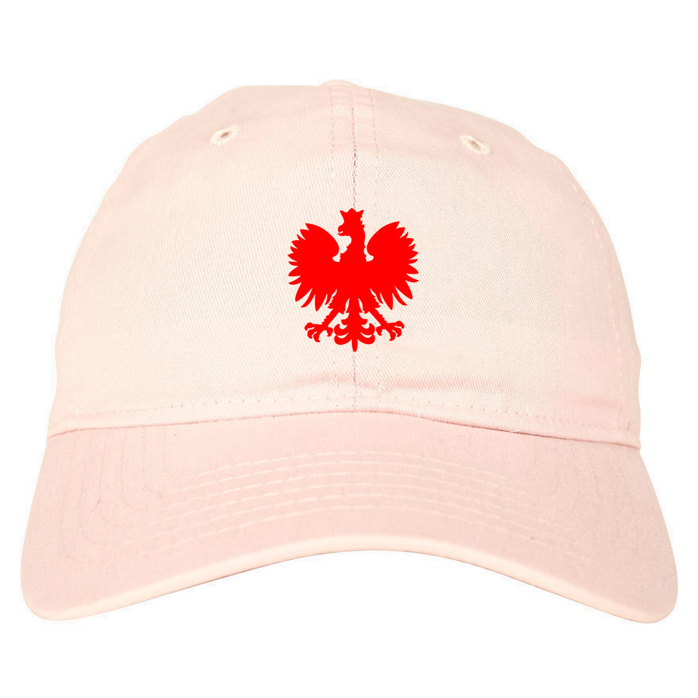 Poland Eagle Polish Pride Polska Big Mens Dad Hat Pink