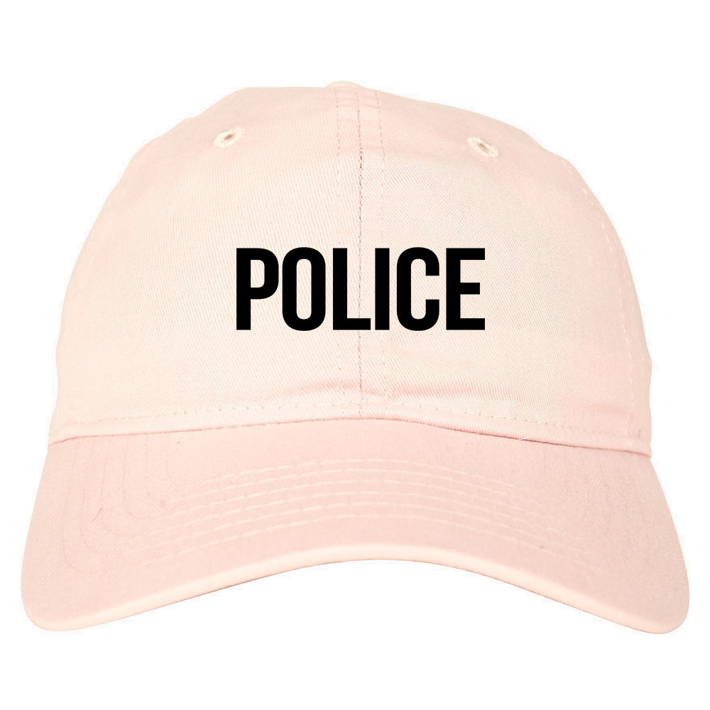 Police Uniform Cop Costume Mens Dad Hat Baseball Cap Pink