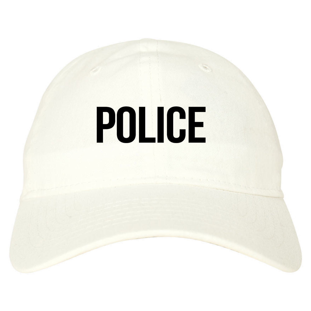 Police Uniform Cop Costume Mens Dad Hat Baseball Cap White
