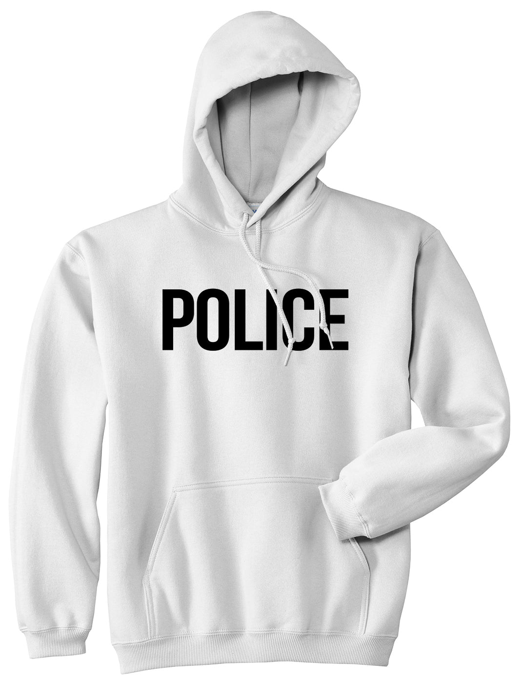 Police Uniform Cop Costume Mens Pullover Hoodie White by Kings Of NY