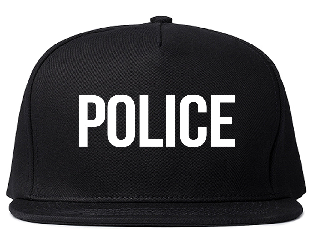Police Uniform Cop Costume Mens Snapback Hat Black