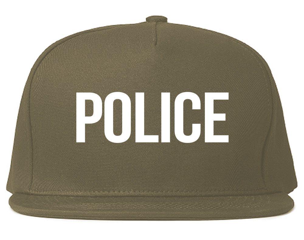 Police Uniform Cop Costume Mens Snapback Hat Grey