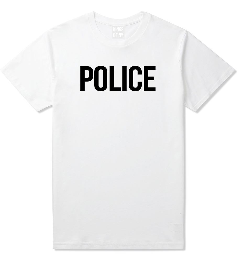 Police Uniform Cop Costume Mens T-Shirt White by Kings Of NY