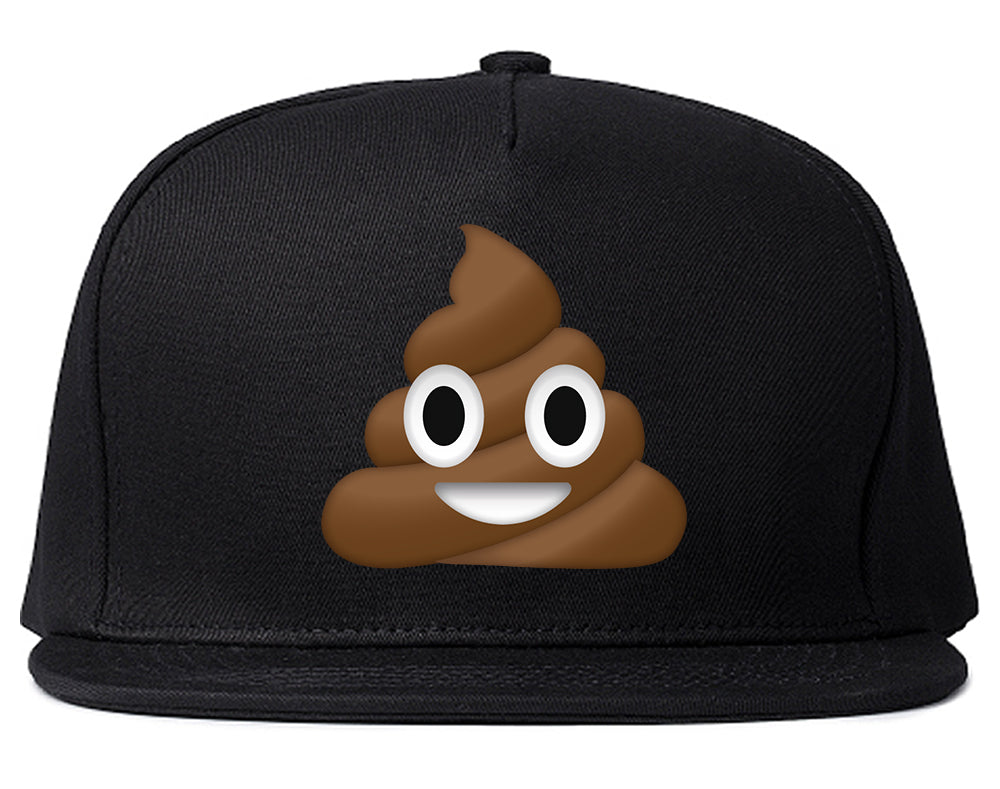 Poop_Emoji_Chest Mens Black Snapback Hat by Kings Of NY