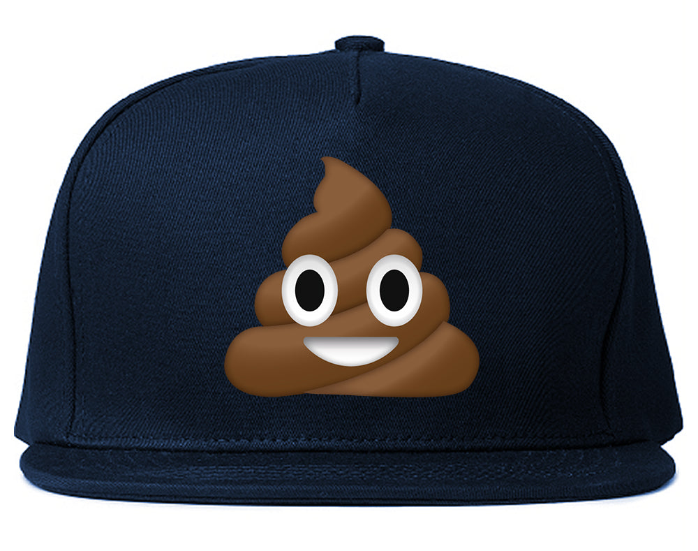 Poop_Emoji_Chest Mens Blue Snapback Hat by Kings Of NY