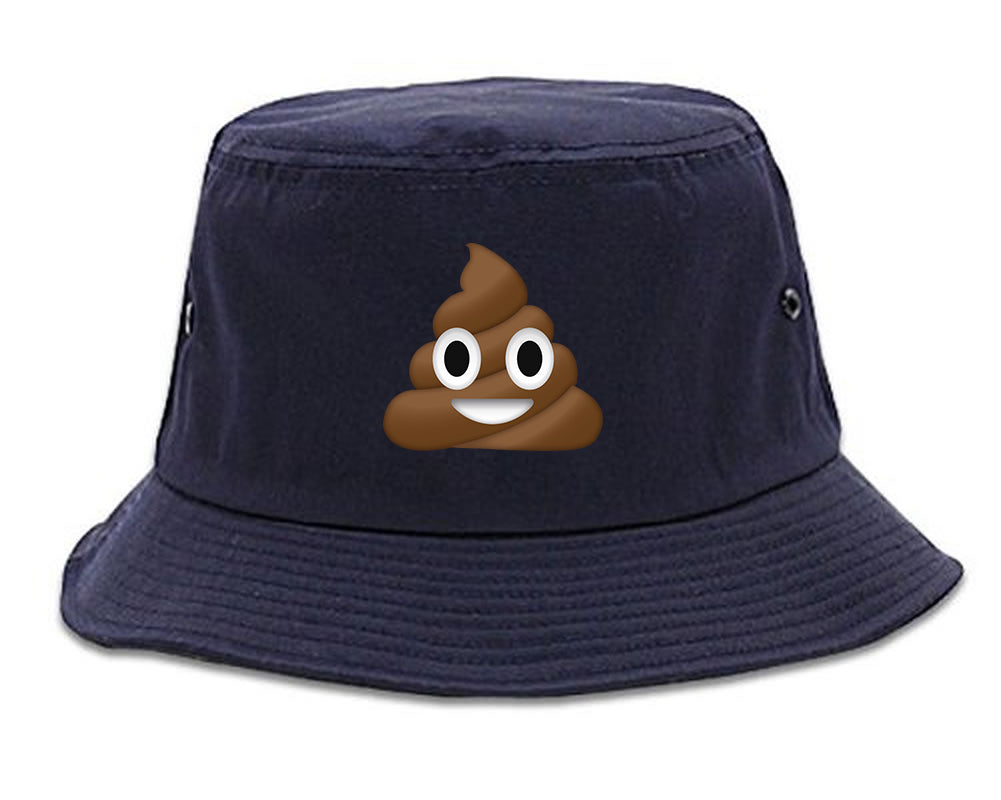 Poop_Emoji_Chest Mens Blue Bucket Hat by Kings Of NY