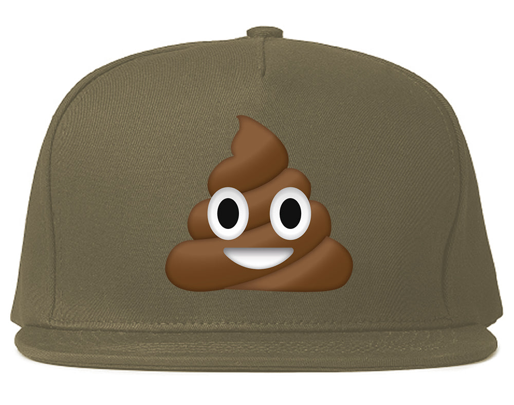 Poop_Emoji_Chest Mens Grey Snapback Hat by Kings Of NY
