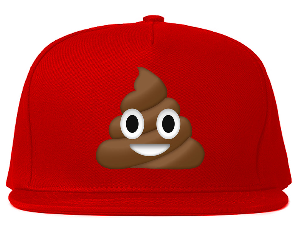 Poop_Emoji_Chest Mens Red Snapback Hat by Kings Of NY