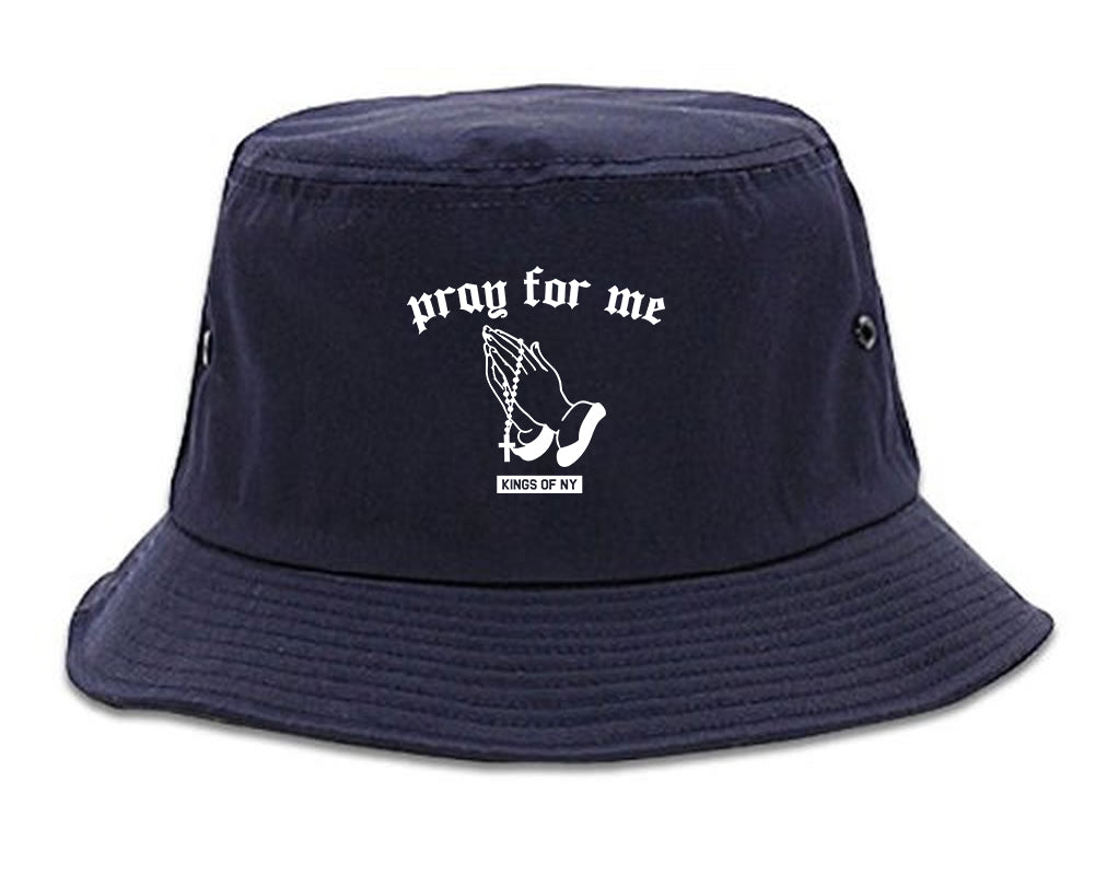 Pray For Me Mens Bucket Hat Navy Blue