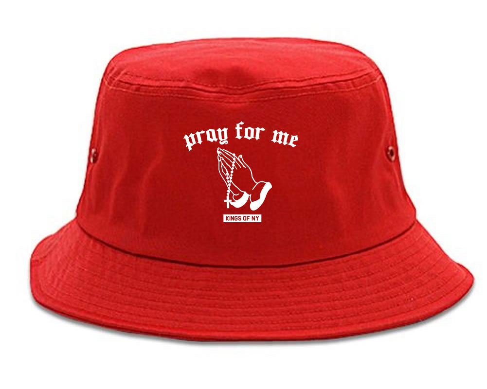 Pray For Me Mens Bucket Hat Red