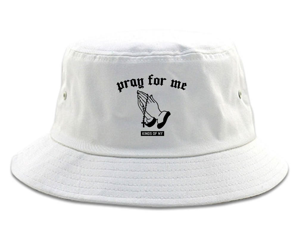 Pray For Me Mens Bucket Hat White