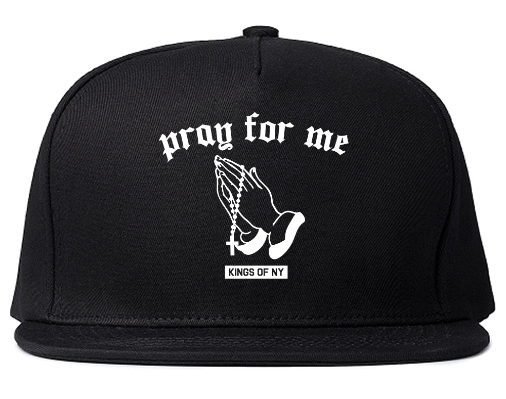 Pray For Me Mens Snapback Hat Black