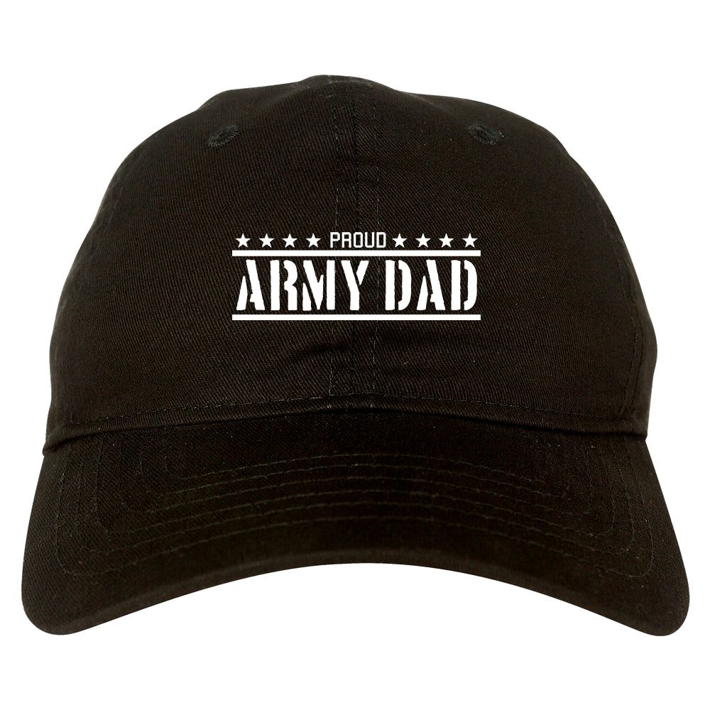 Proud Army Dad Military Mens Dad Hat Baseball Cap Black