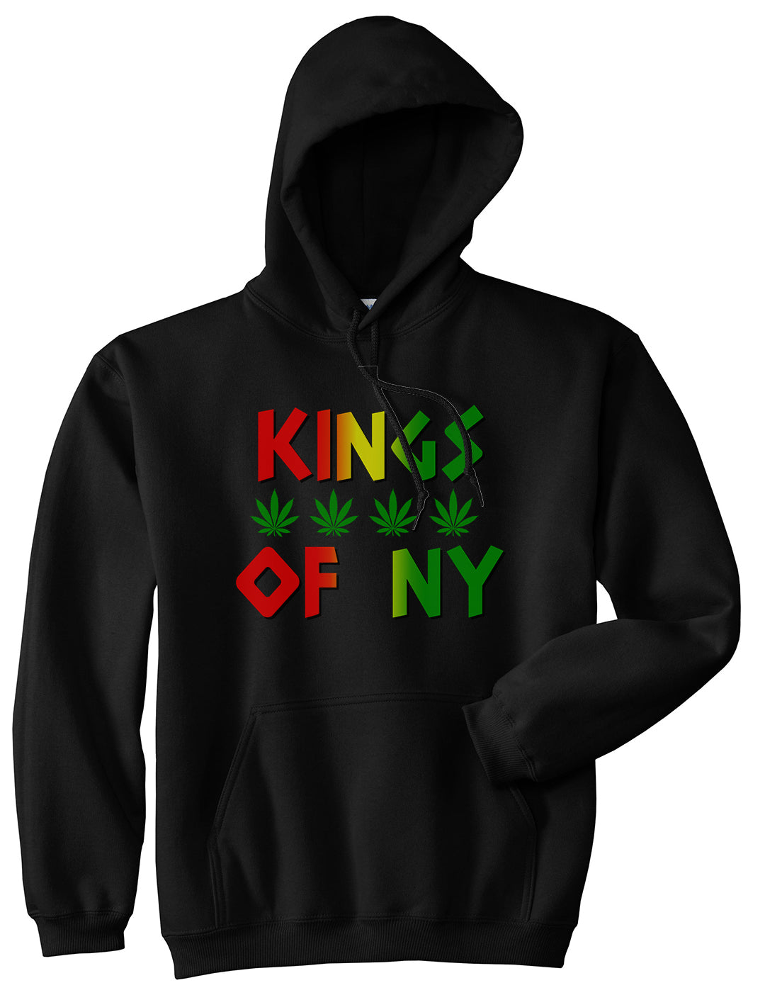Puff Puff Pass Mens Pullover Hoodie Black by Kings Of NY