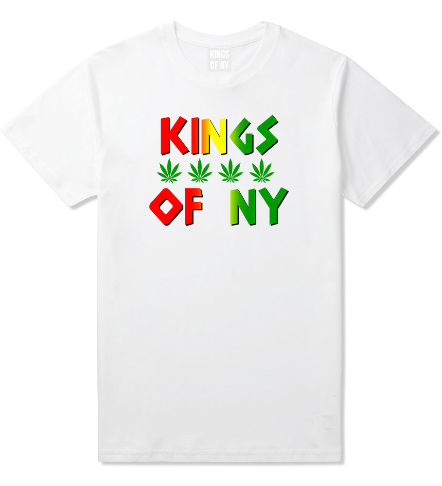 Puff Puff Pass Mens T-Shirt White by Kings Of NY
