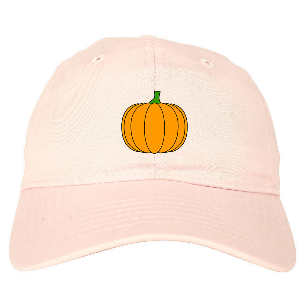 Pumpkin Fall Chest Mens Dad Hat Pink