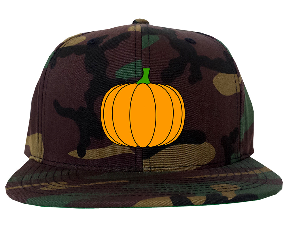 Pumpkin Fall Chest Mens Snapback Hat Army Camo