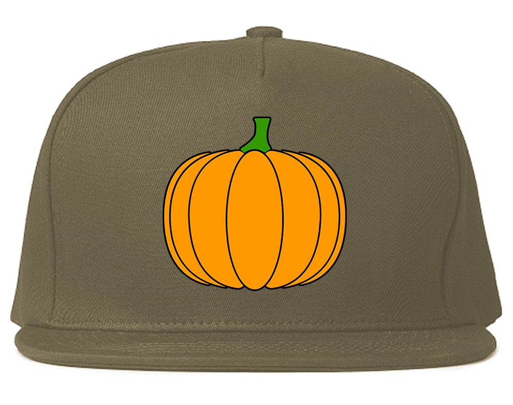 Pumpkin Fall Chest Mens Snapback Hat Grey