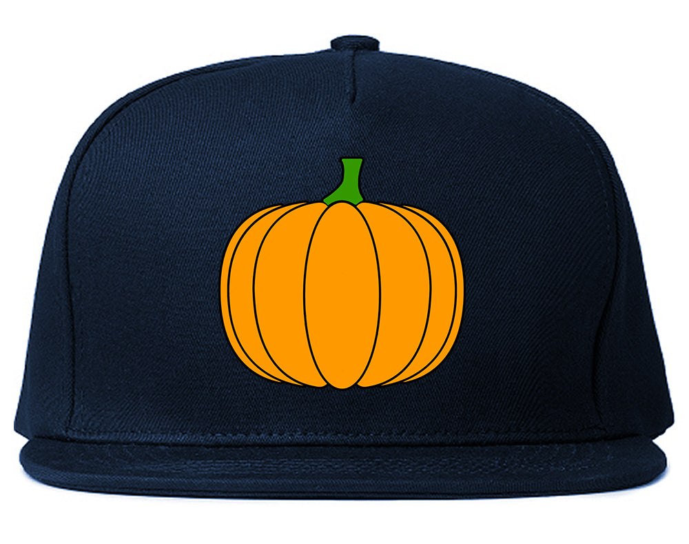 Pumpkin Fall Chest Mens Snapback Hat Navy Blue