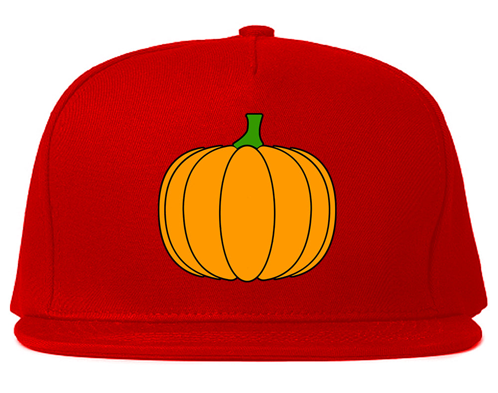Pumpkin Fall Chest Mens Snapback Hat Red