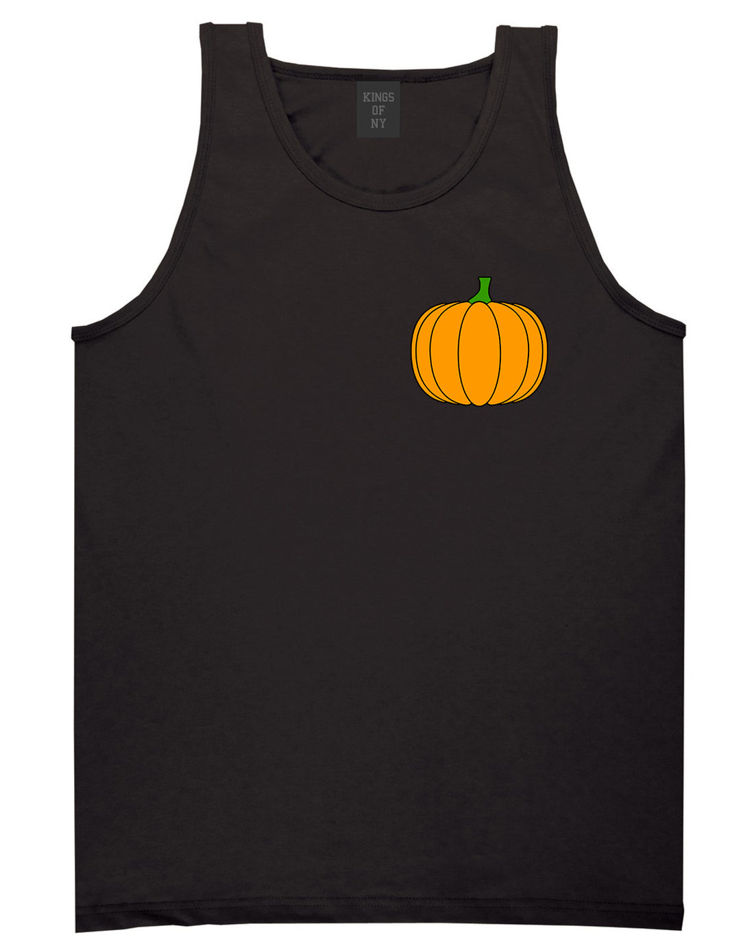 Pumpkin Fall Chest Mens Tank Top T-Shirt Black