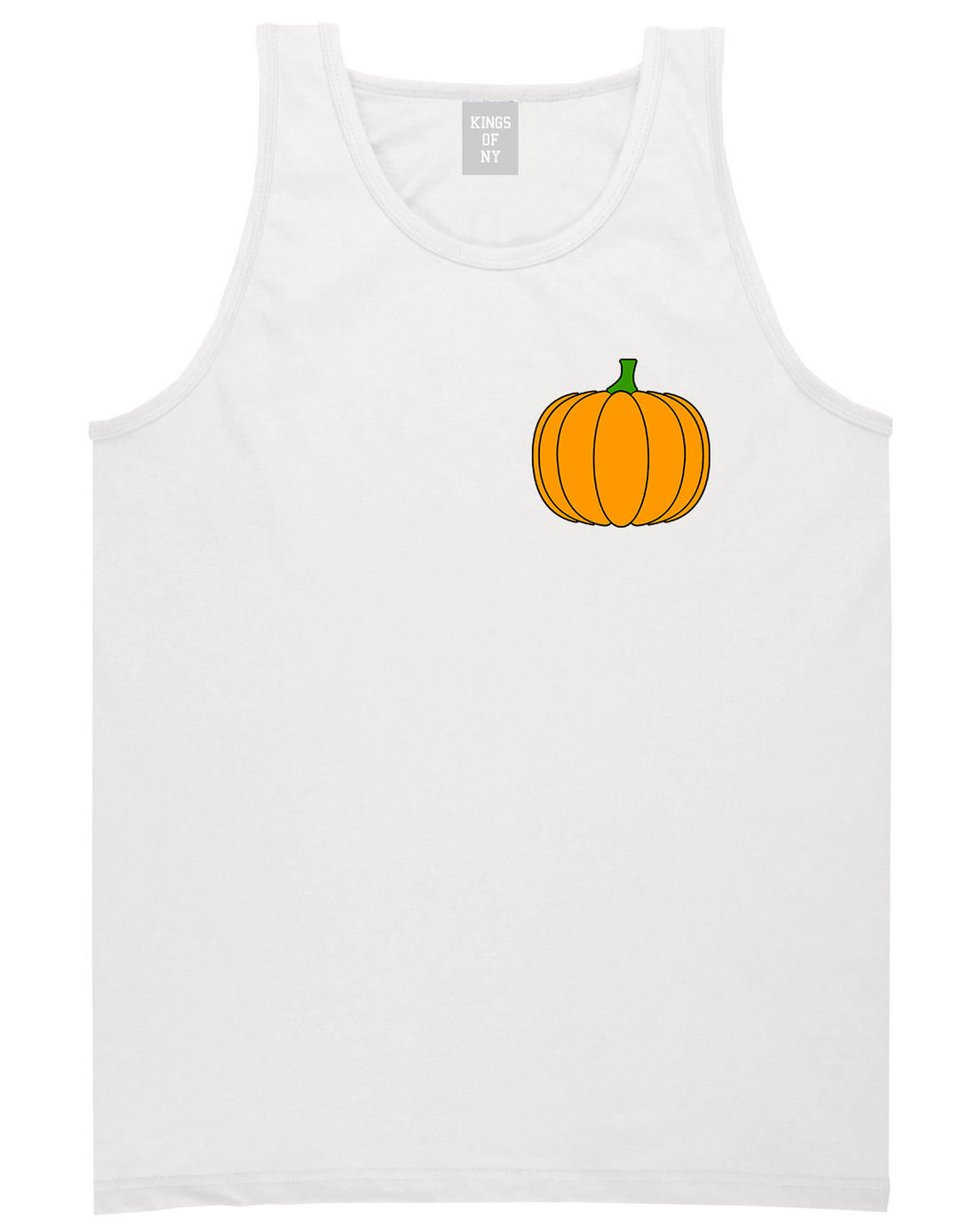 Pumpkin Fall Chest Mens Tank Top T-Shirt White