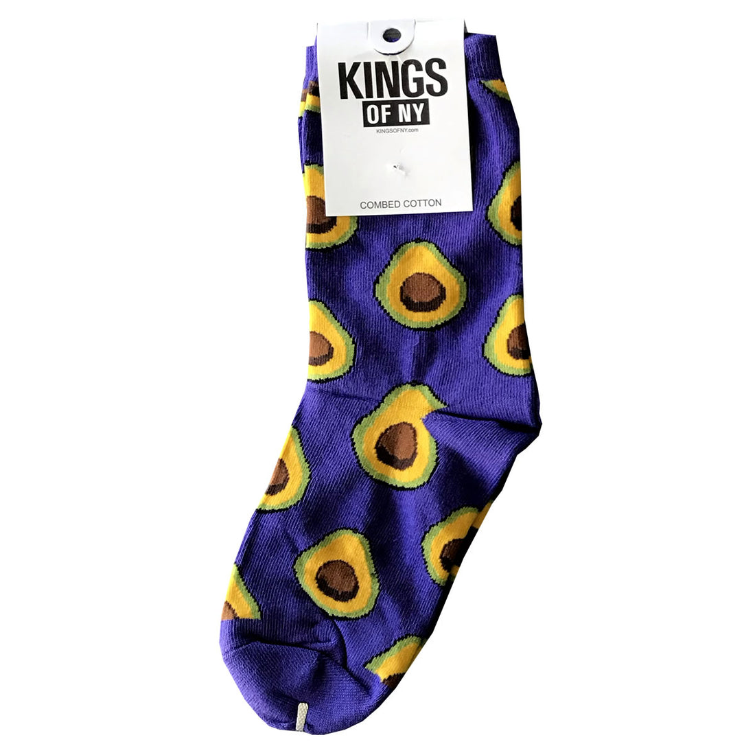 Purple Avocado Mens Cotton Socks by KINGS OF NY