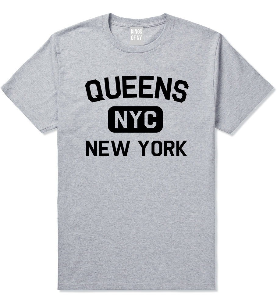 Queens Gym NYC New York Mens T-Shirt Grey