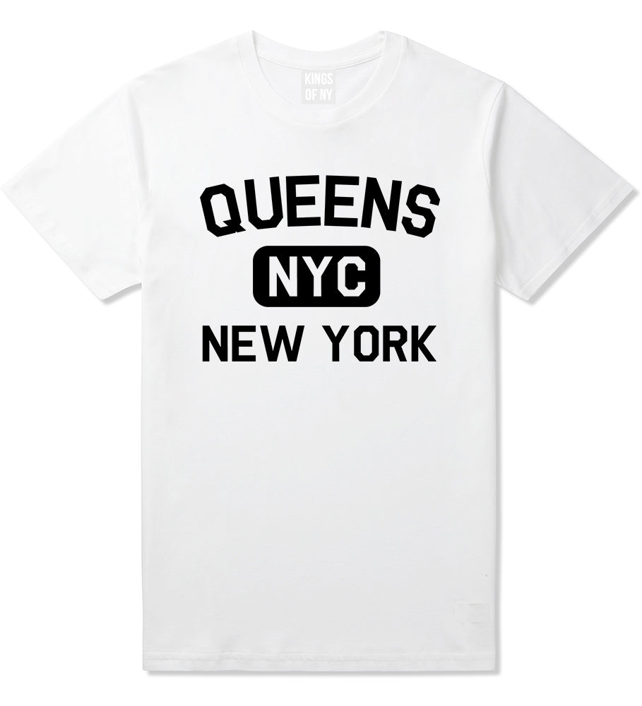 Queens Gym NYC New York Mens T-Shirt White