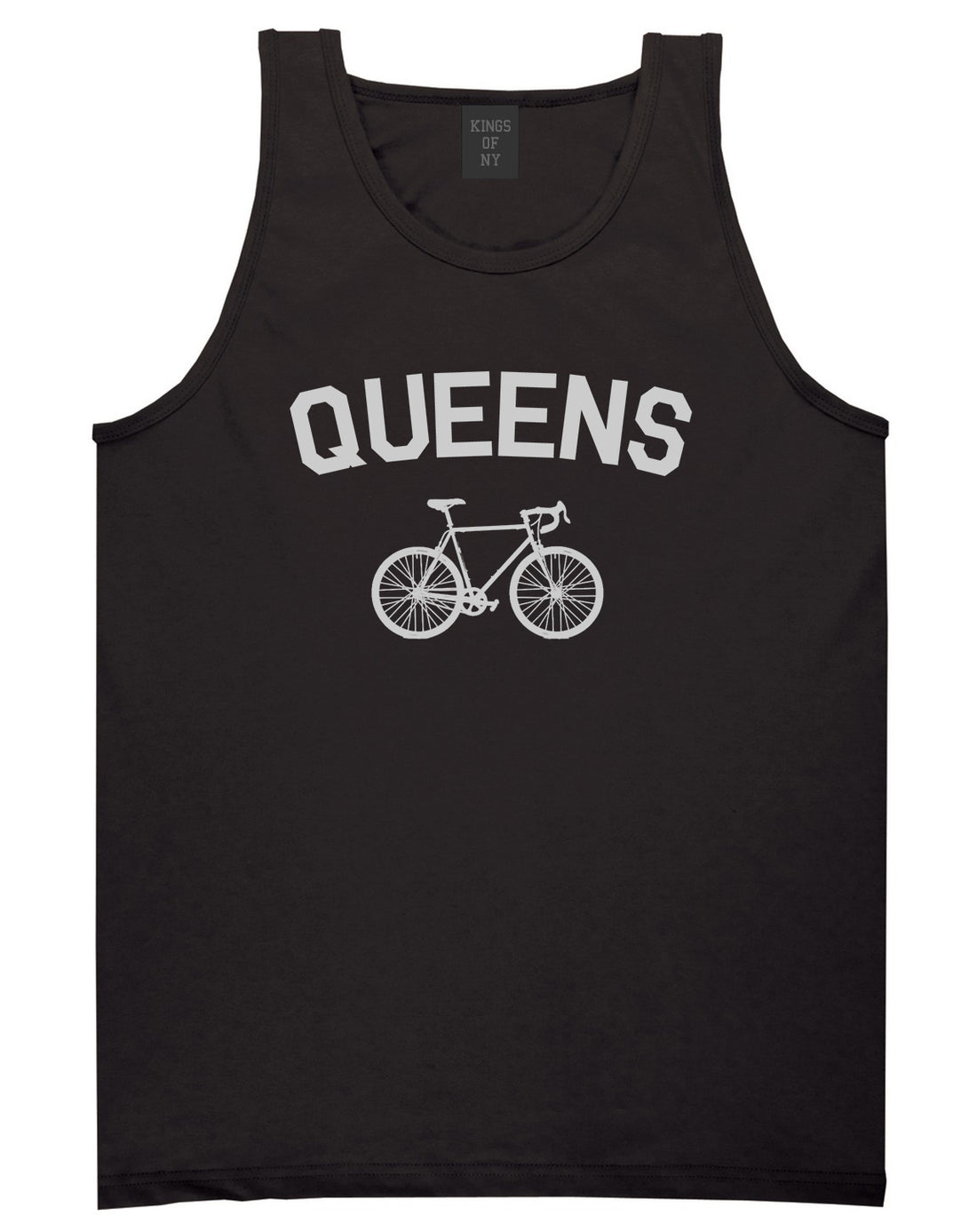 Queens New York Vintage Bike Cycling Mens Tank Top T-Shirt Black