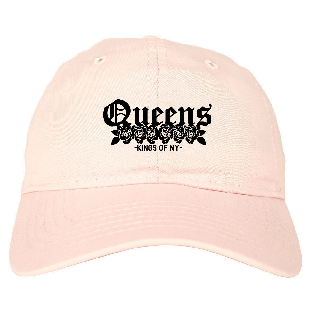 Queens Roses Kings Of NY Mens Dad Hat Pink