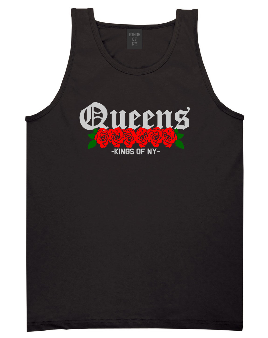 Queens Roses Kings Of NY Mens Tank Top T-Shirt Black