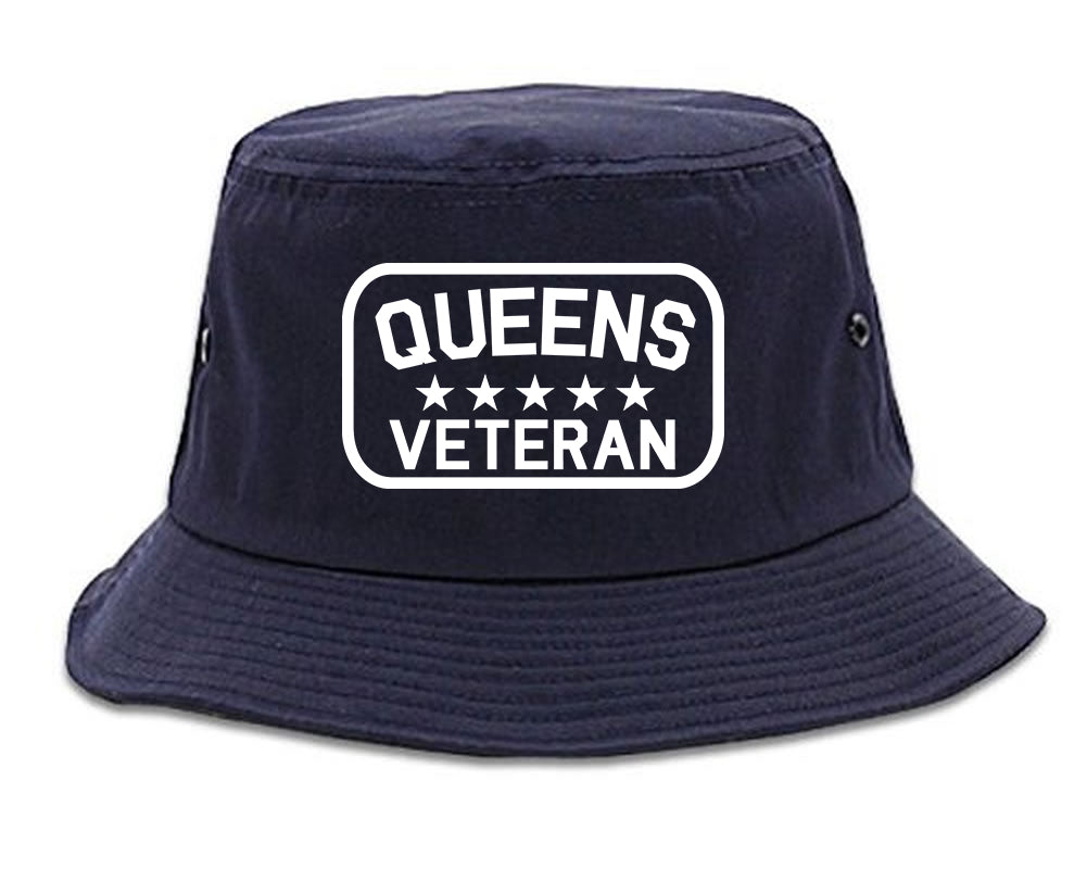 Queens Veteran Mens Snapback Hat Navy Blue