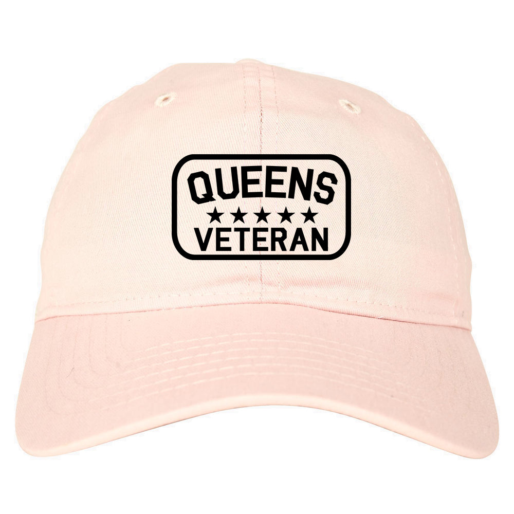 Queens Veteran Mens Dad Hat Baseball Cap Pink