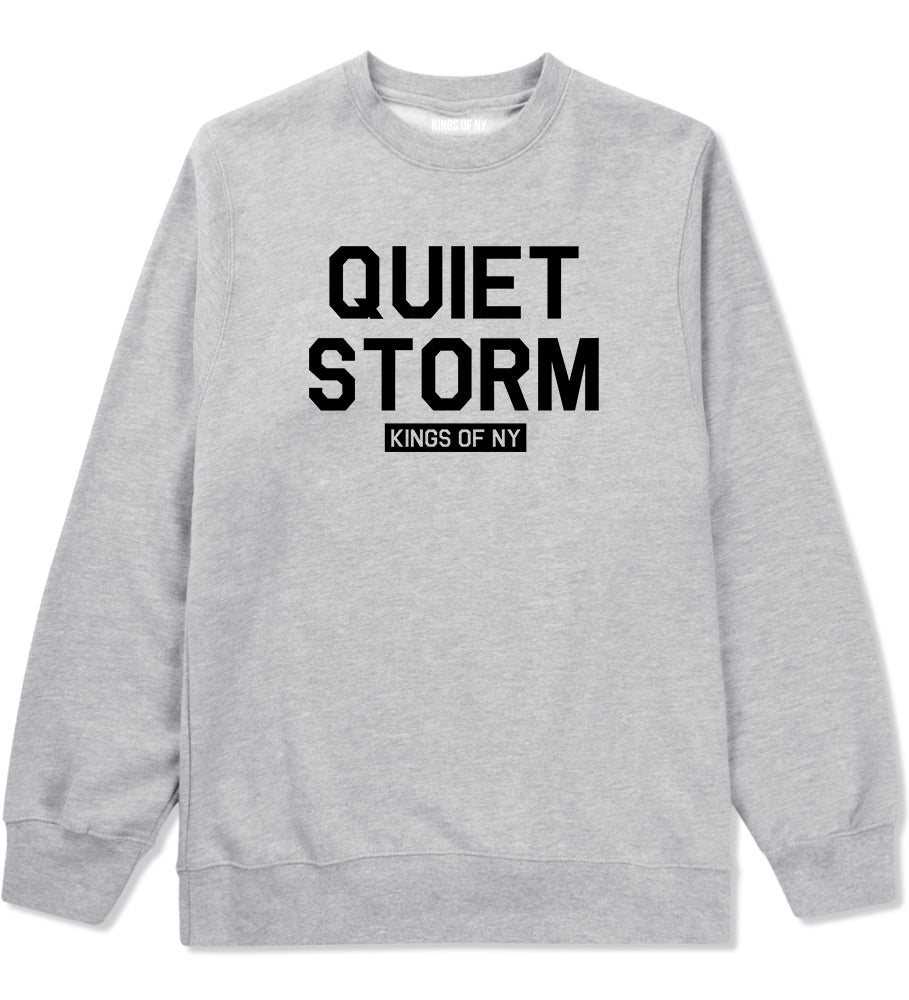 Quiet Storm Kings Of NY Mens Crewneck Sweatshirt Grey
