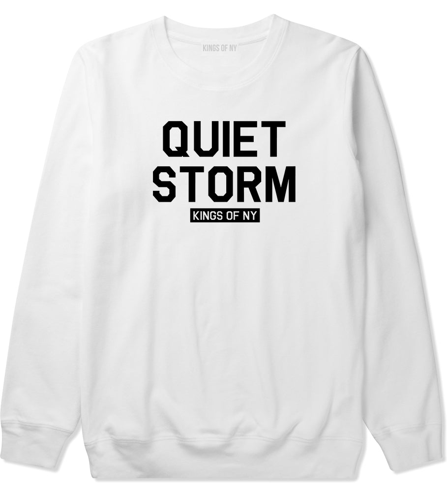 Quiet Storm Kings Of NY Mens Crewneck Sweatshirt White