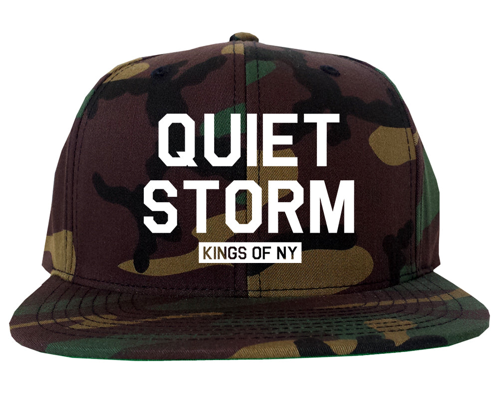 Quiet Storm Kings Of NY Mens Snapback Hat Green Camo