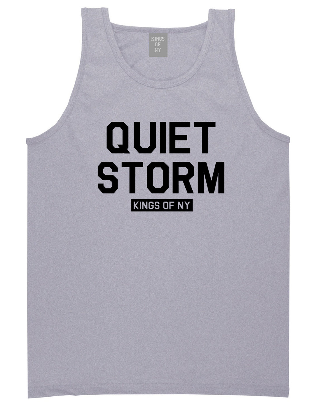 Quiet Storm Kings Of NY Mens Tank Top Shirt Grey