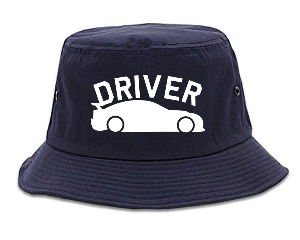 Race_Car_Driver_Drive Mens Blue Bucket Hat by Kings Of NY