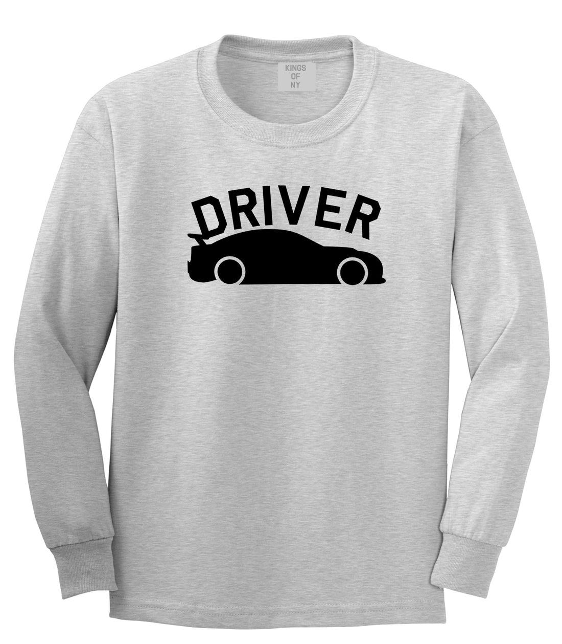 Race Car Driver Drive Mens Grey Long Sleeve T-Shirt by Kings Of NY