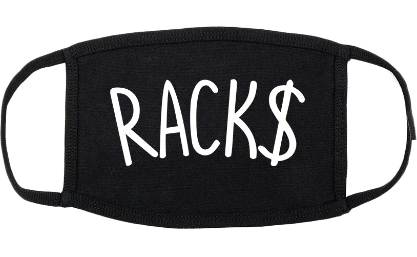 Racks Money Sign Cotton Face Mask Black