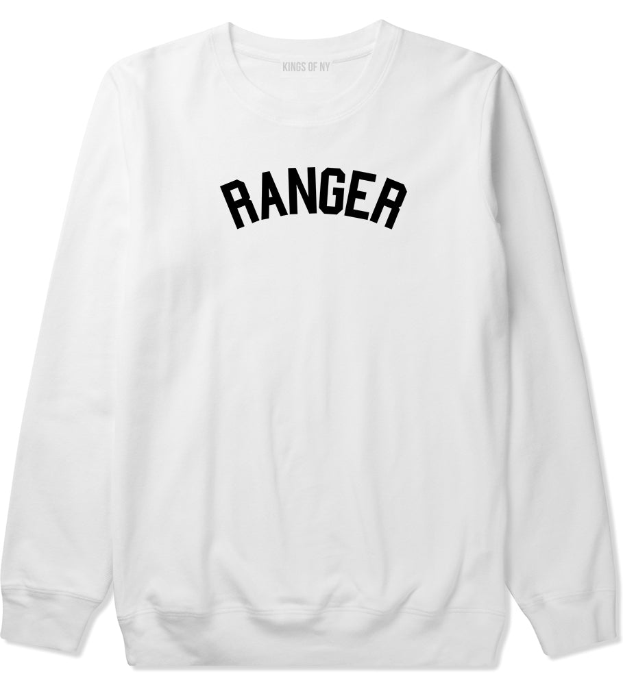 Ranger Mens White Crewneck Sweatshirt by Kings Of NY