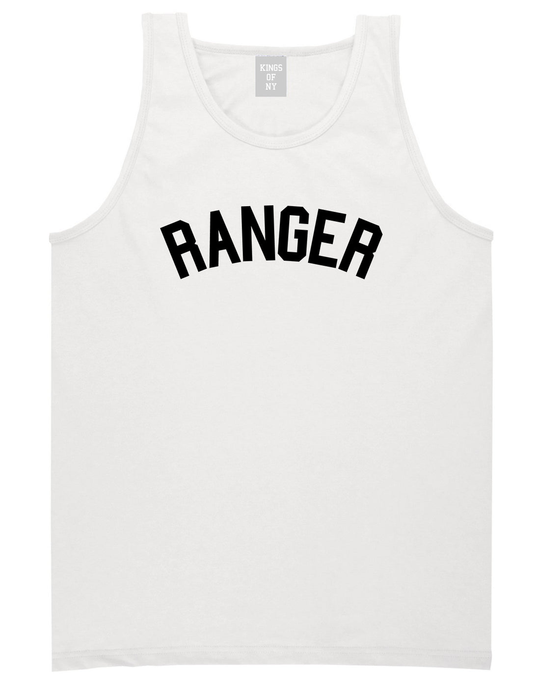 Ranger Mens White Tank Top Shirt by Kings Of NY