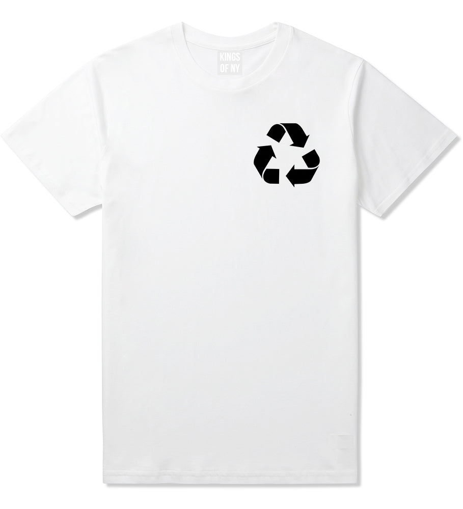 Recylce Logo Chest White T-Shirt by Kings Of NY
