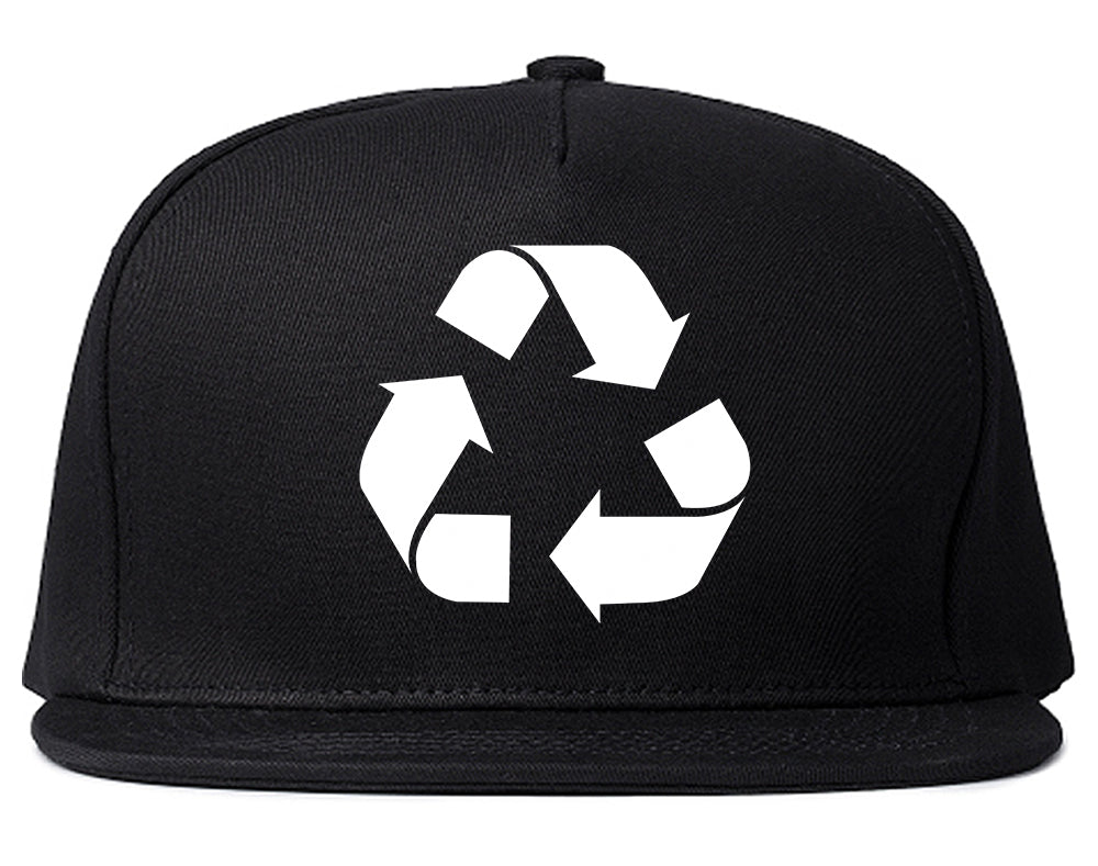 Recylce Logo Chest Snapback Hat Black