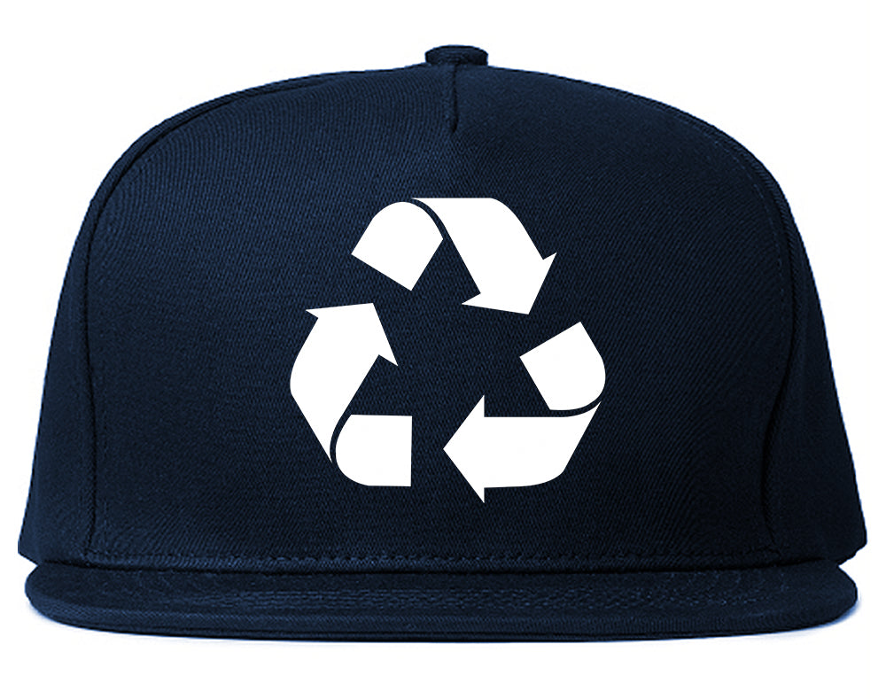 Recylce Logo Chest Snapback Hat Blue