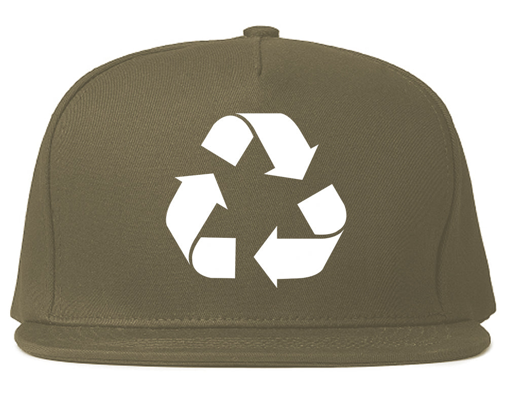 Recylce Logo Chest Snapback Hat Grey