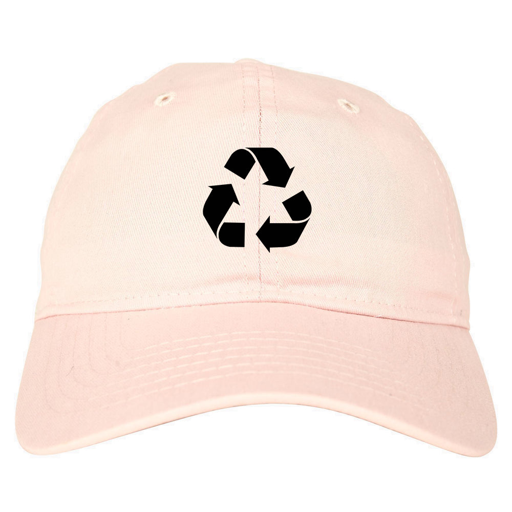 Recylce Logo Chest Dad Hat Baseball Cap Pink