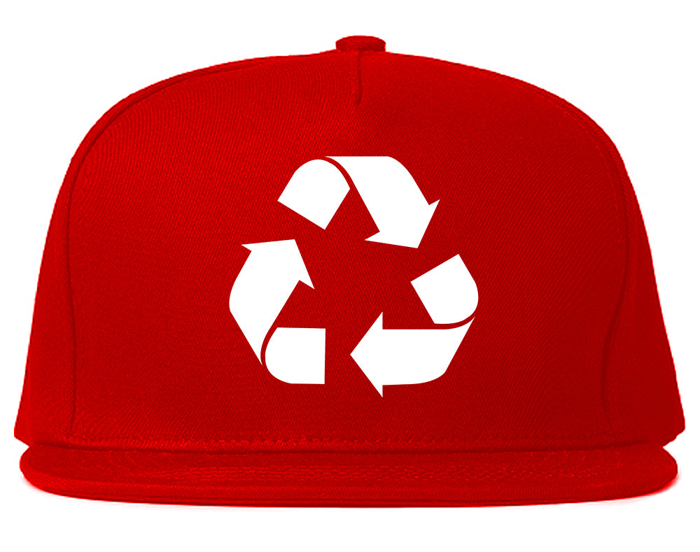 Recylce Logo Chest Snapback Hat Red