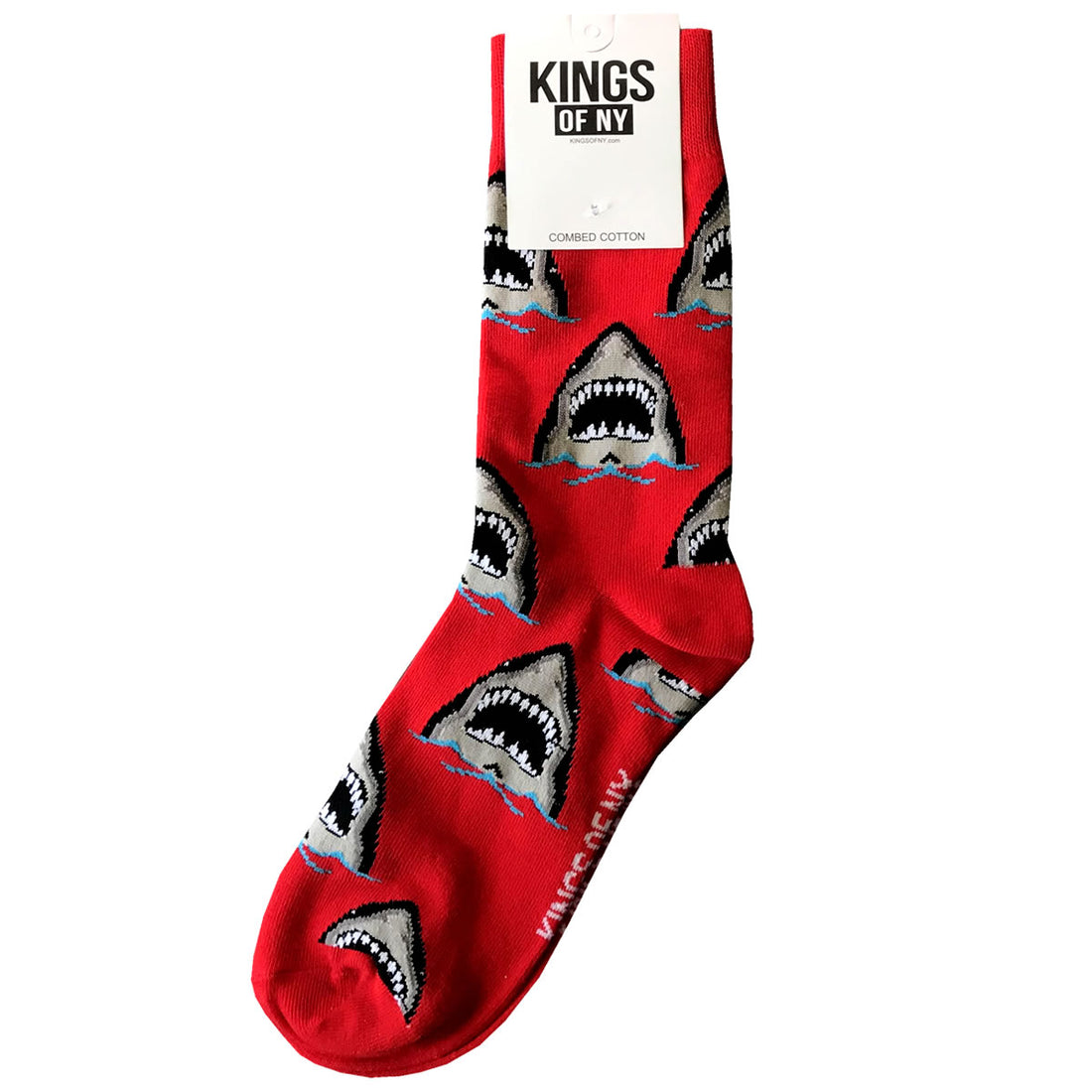 Red Shark Funny Mens Socks